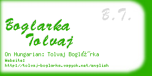 boglarka tolvaj business card